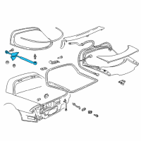 OEM 1996 Chevrolet Camaro Strut Asm-Rear Compartment Lift Window Diagram - 10419988