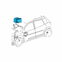 OEM 2008 Pontiac Vibe Brake Pressure Modulator Valve (W/Electronic Brake Control Module) Diagram - 88973936