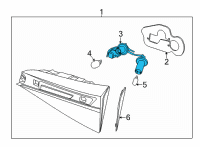 OEM Kia Seltos Rear Holder & Wiring Diagram - 92492Q5000