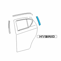 OEM 2012 Lexus CT200h MOULDING, Rear Door Window Frame Diagram - 75761-76010