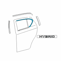 OEM Lexus CT200h MOULDING Sub-Assembly, Rear Door Diagram - 75707-76010