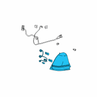 OEM 2005 Chevrolet Malibu Tail Lamp Assembly Diagram - 19259999