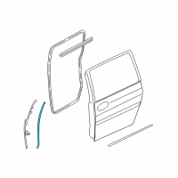 OEM 2010 Kia Sedona WEATHERSTRIP-Rear Door PARTING Diagram - 831654D100