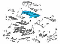 OEM 2022 Cadillac CT5 Seat Cushion Pad Diagram - 84675695