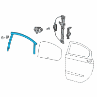 OEM 2014 Dodge Dart WEATHERSTRIP-Rear Door Flush Glass Diagram - 68082823AG