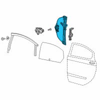 OEM 2016 Dodge Dart Rear Door Window Regulator Diagram - 68170374AA