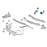 OEM Honda Pilot Sensor Assembly, Parking (Dark Cherry Pearl Ii) Diagram - 39680-TK8-A01YD