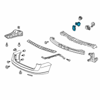 OEM 2015 Honda Odyssey Sensor Assembly, Parking (Silver Metallic) Diagram - 39680-TK8-A11ZC