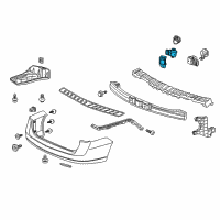 OEM 2012 Honda Odyssey Sensor Assembly, Parking (Silver Metallic) Diagram - 39680-TK8-A11ZC