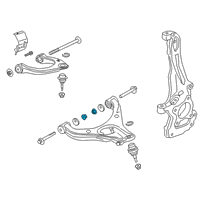 OEM Ford Bronco Lower Control Arm Nut Diagram - -W720216-S442