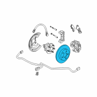 OEM 2002 Cadillac Eldorado Rear Brake Rotor Diagram - 18021768