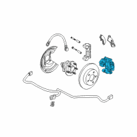 OEM 1996 Oldsmobile Aurora Caliper Asm, Rear Brake Diagram - 88962829