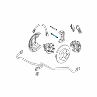 OEM 2001 Buick Park Avenue Bolt Kit, Rear Brake Caliper Diagram - 18019037