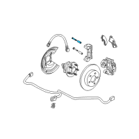 OEM 1998 Chevrolet Monte Carlo Bolt Kit, Rear Brake Caliper Diagram - 18019038