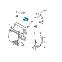 OEM 2005 BMW X5 Radiator Coolant Hose Molded Diagram - 11-53-7-500-733