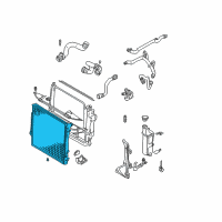 OEM 2001 BMW X5 Engine Cooling Radiator Diagram - 17-11-7-544-669