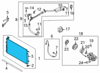 OEM 2022 Hyundai Tucson CONDENSER ASSY-COOLER Diagram - 97606-N7600