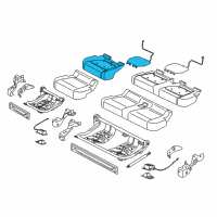 OEM 2017 Ford F-250 Super Duty Seat Cushion Pad Diagram - FL3Z-16632A22-A