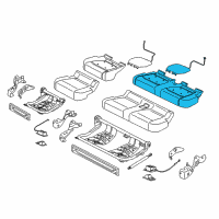 OEM 2022 Ford F-350 Super Duty Seat Cushion Pad Diagram - FL3Z-1663841-E