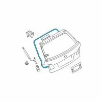 OEM 2010 BMW 535i xDrive Trunk Lid Sealing Diagram - 51-71-7-161-406