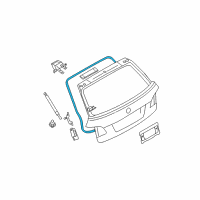 OEM 2008 BMW 535xi Trunk Lid Sealing Diagram - 51-71-7-161-406