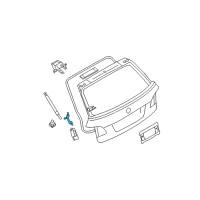 OEM BMW 530xi Bracket Gas Press.Spring Right Diagram - 51-24-7-071-596