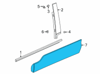 OEM Chevrolet Trailblazer Lower Molding Diagram - 42759826