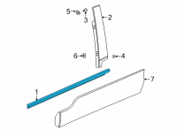 OEM 2022 Chevrolet Trailblazer Belt Molding Diagram - 42664802