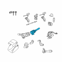 OEM 2020 Toyota Tundra Wiper Switch Diagram - 84652-02710