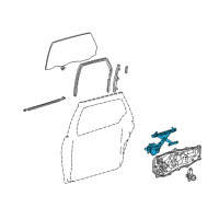 OEM 2010 Toyota Sienna Window Regulator Diagram - 69803-08010