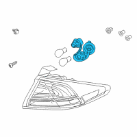 OEM 2018 Hyundai Ioniq Rear Combination Holder & Wiring, Exterior Diagram - 92480-G2050