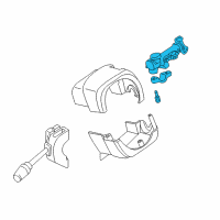 OEM 2000 Nissan Quest Lock Set-Steering Diagram - 48701-1B025