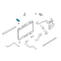 OEM 2000 Nissan Frontier Bracket-Radiator Mounting, Upper Diagram - 21543-8B400