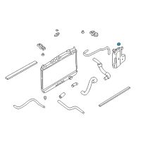 OEM 2004 Nissan Xterra Map-Reservoir Tank Diagram - 21712-S3800
