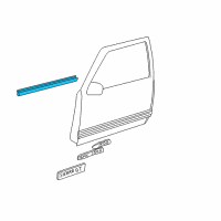 OEM 1996 Chevrolet Tahoe Weatherstrip, Front Side Door Window Diagram - 15991406