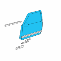 OEM 1990 Chevrolet C3500 Molding Pkg-Door Guard(Stls Steel) Diagram - 999876