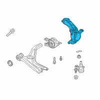 OEM 2022 Honda Accord Knuckle, Left Front Diagram - 51216-TVA-A01