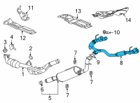 OEM 2021 GMC Yukon XL MUFFLER ASM-EXH RR (W/ EXH PIPE) Diagram - 84964232