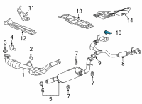 OEM 2021 GMC Yukon XL Rear Muffler Hanger Diagram - 23388785