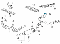 OEM 2021 Chevrolet Tahoe Rear Muffler Hanger Diagram - 23388785