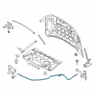 OEM Lincoln Navigator Release Cable Diagram - JL7Z-16916-A