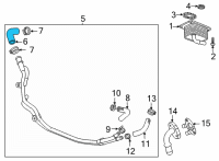 OEM Chevrolet Trailblazer Inlet Hose Diagram - 12665258