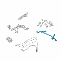 OEM Acura TL Bar, Front Tower Diagram - 74180-TK4-A00