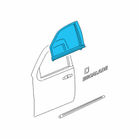 OEM 2010 Cadillac Escalade ESV Molding Asm-Front Side Door Window Reveal Diagram - 20772074