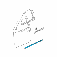 OEM 2013 Cadillac Escalade ESV Body Side Molding Diagram - 22756711