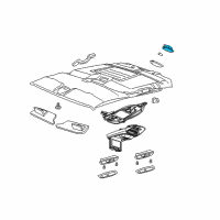 OEM 2004 Oldsmobile Bravada Rear Overhead Lamp Diagram - 88935735