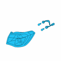 OEM 2013 Kia Forte Lamp Assembly-Rear Combination Outside Diagram - 924011M410