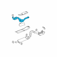 OEM 2006 GMC Envoy Converter & Pipe Diagram - 15798414