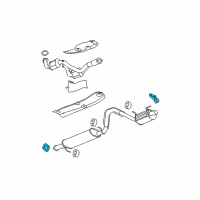 OEM 2006 Chevrolet Trailblazer Bracket Kit-Exhaust Muffler Rear Hanger Diagram - 15786935