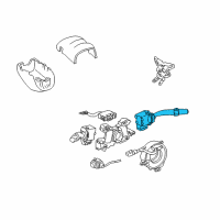 OEM 2000 Lexus LX470 Switch Assy, Windshield Wiper Diagram - 84652-60840